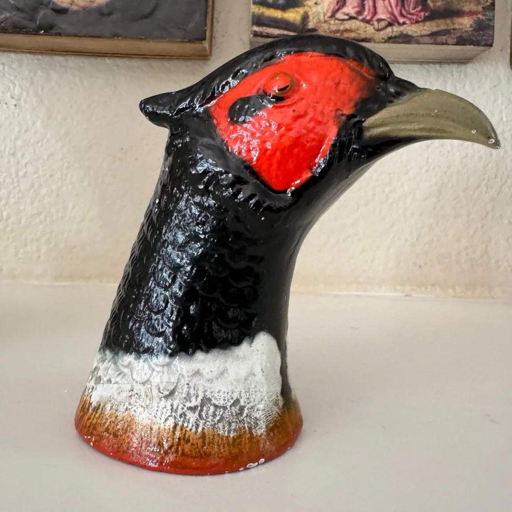 Vintage Painted Cast‎ Metal Pheasant Head Bottle Opener by Scott Products Inc.